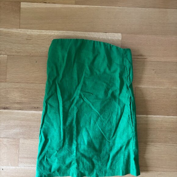 Free People essentially the best cotton linen Green Mini Dress - Picture 2 of 2